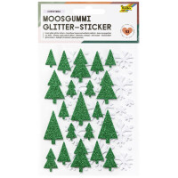 folia Moosgummi Glitter-Sticker CHRISTMAS
