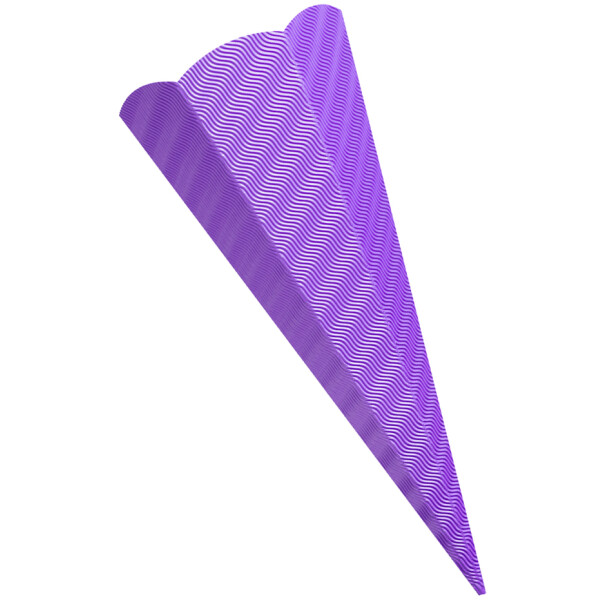 folia Schult&uuml;ten-Zuschnitt, 3D-Wellpappe, 6-eckig, lila