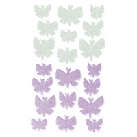 folia Moosgummi Glitter-Sticker BUTTERFLIES