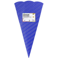 folia Schultüten-Zuschnitt, 3D-Wellpappe, 6-eckig, blau