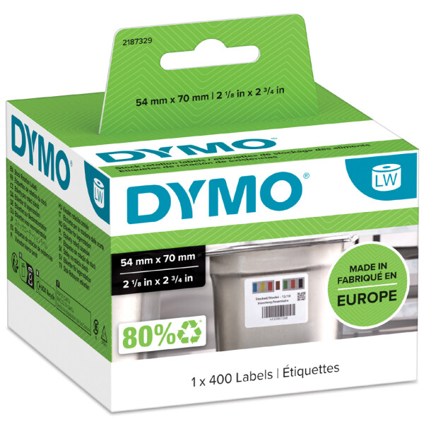 DYMO LabelWriter-Warenrotations-Etiketten, 54 x 70 mm, weiß