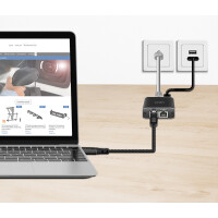 LogiLink USB 3.0 Ethernet-Kabel, USB-A - RJ45 Stecker, 10 m