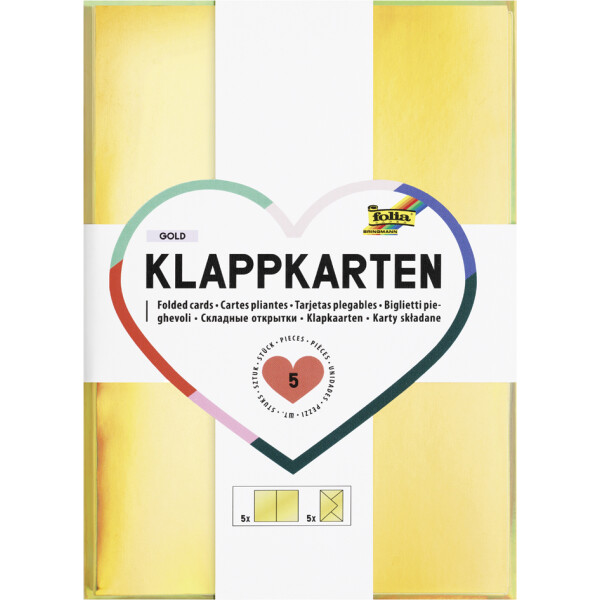 folia Klappkarten-Set, 105 x 150 mm, irisierend