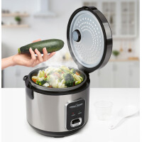 PROFI COOK 2in1 Reiskocher Dampfgarer PC-RK 1285, schwarz