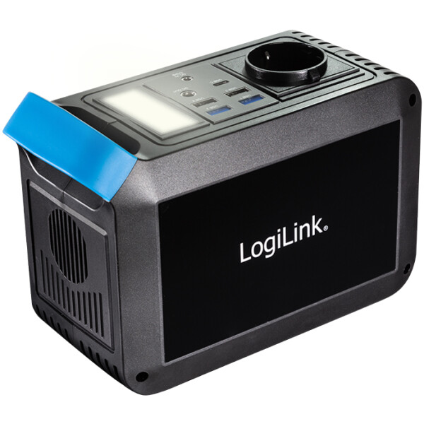 LogiLink Mobiles Ladegerät Powerstation, 200 Watt, schwarz