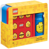 LEGO Trinkflasche + Brotdose LUNCH SET ICONIC, rot blau