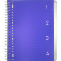 kangaro Collegeblock 4in1, DIN A4, 100 Blatt, liniert, rot