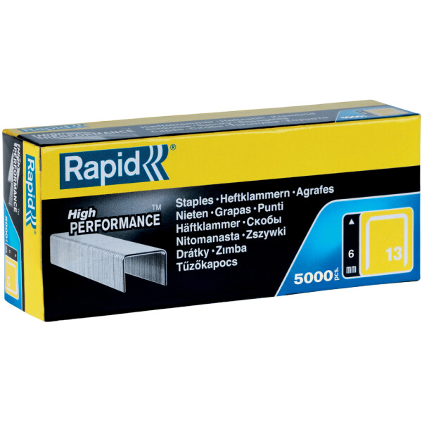 Rapid Heftklammern 13 6, verzinkt, Gro&szlig;packung