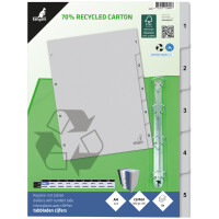 kangaro Karton-Register ECO, Zahlen 1-7, DIN A4, 7-teilig