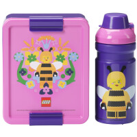 LEGO Trinkflasche + Brotdose LUNCH SET BEE, lila
