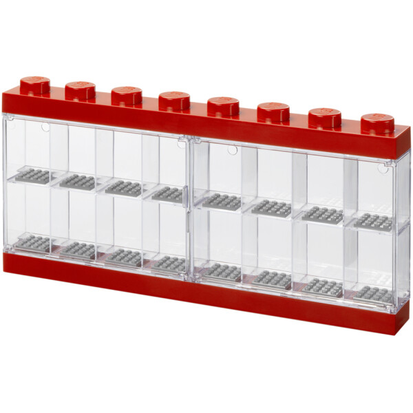 LEGO Minifiguren-Schaukasten DISPLAY CASE 16, rot