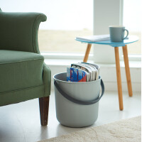 NHG Aufbewahrungseimer AKITA, 10 Liter, blau hellbeige