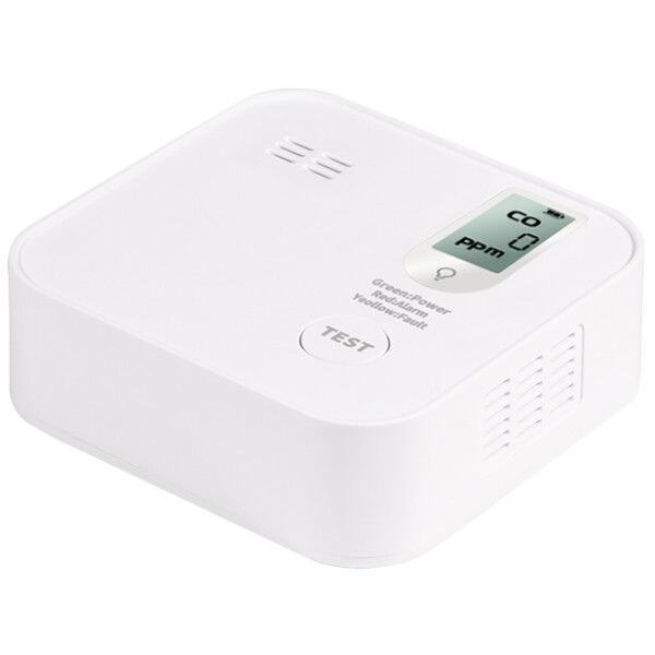 LogiLink Kohlenmonoxidmelder Longlife mit LCD-Display, wei&szlig;