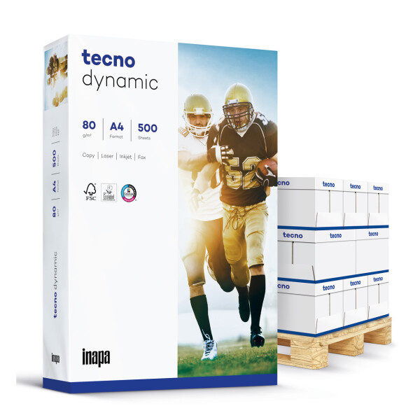 TECNO Dynamic Businesspapier weiß A4 80g - 1/2 Palette (50.000 Blatt)