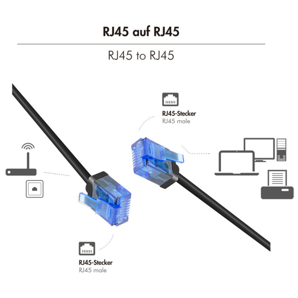 LogiLink Slim High-Flex Patchkabel, Kat. 6A, U UTP, 1,0 m