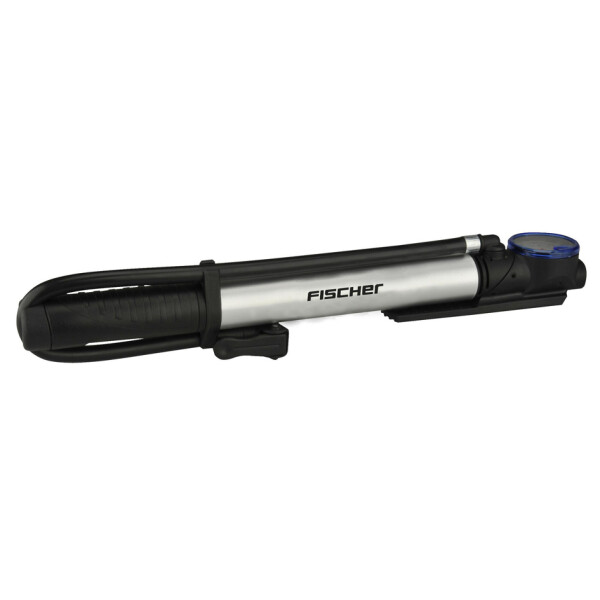 FISCHER Mini-Fahrrad-Standpumpe 2in1, für alle Ventile