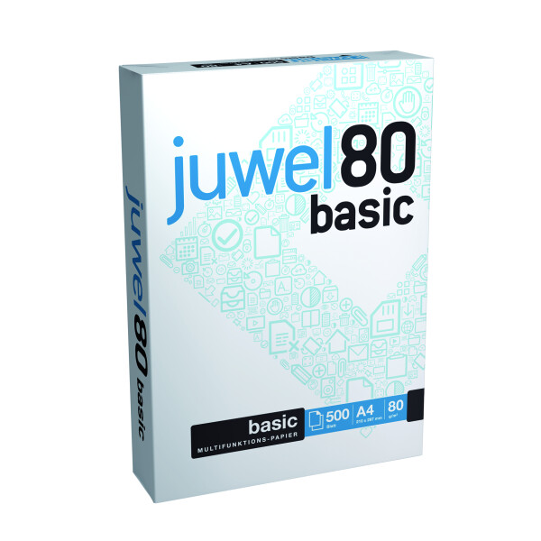 JUWEL 80 Basic Universalpapier A4 80g - 1 Palette (100.000 Blatt)