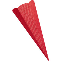 folia Schultüten-Zuschnitt, 3D-Wellpappe, 6-eckig, rot