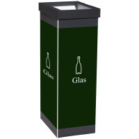 PAPERFLOW Wertstoffsammelbox für Glas, schwarz, 60...