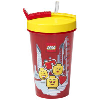 LEGO Trinkbecher mit Strohhalm ICONIC GIRL, 0,5 Liter