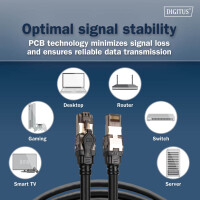 DIGITUS Patchkabel, Kat. 8.1, S FTP, 3,0 m, schwarz