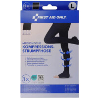 FIRST AID ONLY Kompressions-Strumpfhose, L, schwarz