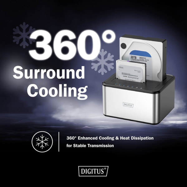 DIGITUS USB 3.0 Duale SATA HDD Dockingstation 2,5" 3,5"