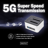 DIGITUS USB 3.0 Duale SATA HDD Dockingstation 2,5" 3,5"