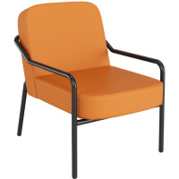 PAPERFLOW Besuchersessel MEDSO RUND M, Kunstleder, orange