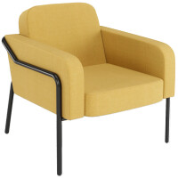 PAPERFLOW Besuchersessel MEDSO RUND L, Stoff, gelb