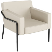 PAPERFLOW Besuchersessel MEDSO T L, Kunstleder, cremefarben