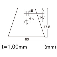 NT Cutter Ersatzklinge BSC-21P, Klingenbreite: 60 mm