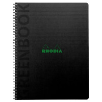 RHODIA Collegeblock GREENBOOK, DIN A5+, liniert, schwarz