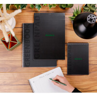 RHODIA Collegeblock GREENBOOK, DIN A5+, kariert, schwarz