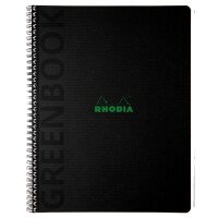 RHODIA Collegeblock GREENBOOK, DIN A4+, liniert, schwarz
