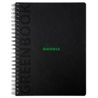 RHODIA Collegeblock GREENBOOK, DIN A4+, liniert, schwarz