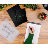 RHODIA Notizblock GREENPAD, DIN A4+, liniert, schwarz