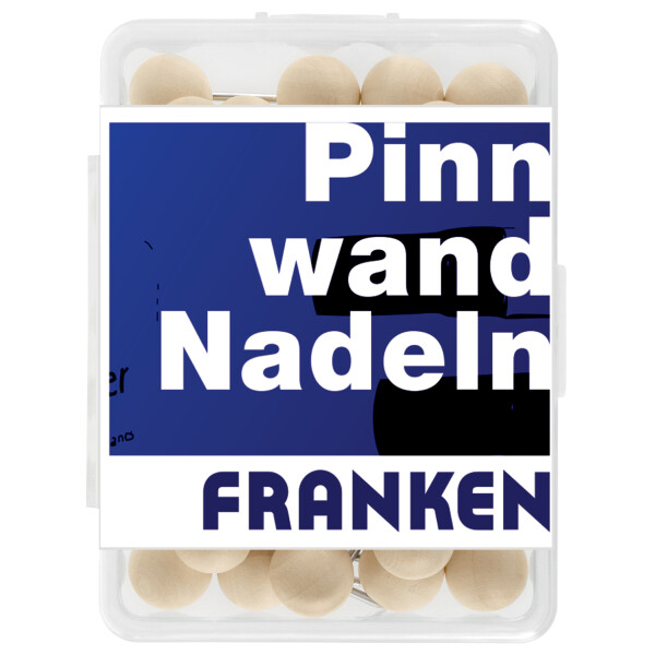 FRANKEN Holz-Pinnwand-Nadeln, rund, Inhalt: 40 Stück