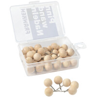 FRANKEN Holz-Pinnwand-Nadeln, rund, Inhalt: 40 Stück