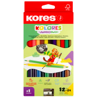 Kores Buntstifte Kolores JUMBO DUO, 12er Karton-Etui