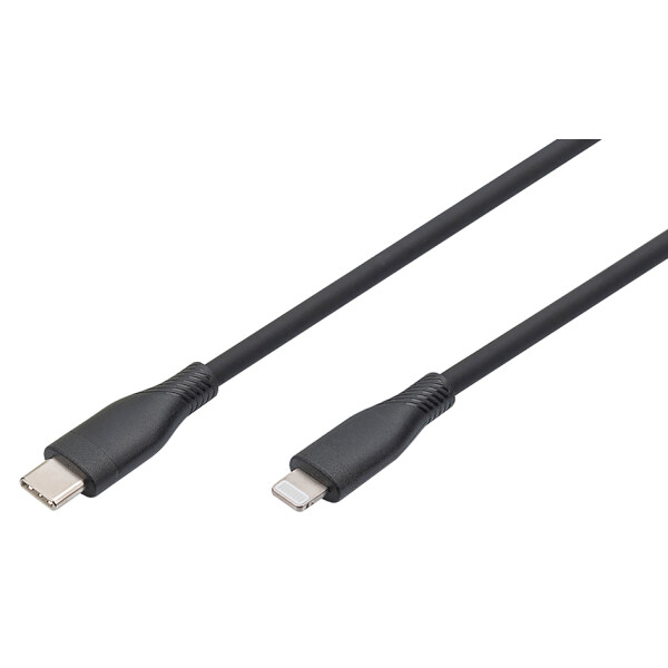 DIGITUS Silikon-Anschlusskabel, USB-C - Lightning, 0,5 m