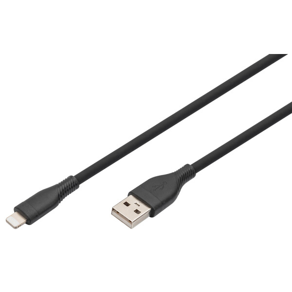 DIGITUS Silikon-Anschlusskabel, USB-A - Lightning, 0,5 m
