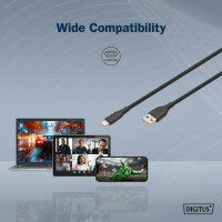 DIGITUS Silikon-Anschlusskabel, USB-A - Lightning, 1,0 m