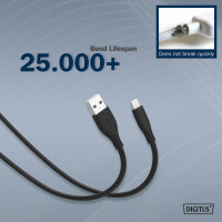 DIGITUS Silikon-Anschlusskabel, USB-A - Lightning, 1,0 m