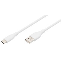 DIGITUS USB 2.0 Silikon-Anschlusskabel, USB-C - USB-A, 1,0 m