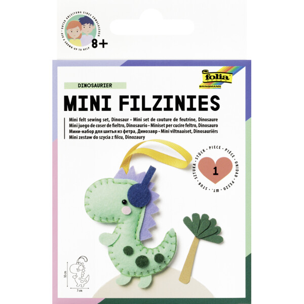 folia Mini Filz-Nähset "Filzinies", 15-teilig, Regenbogen