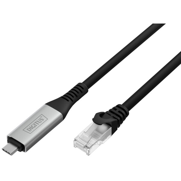 DIGITUS USB 3.2 Ethernet-Kabel, USB-C - RJ45 Stecker, 2,0 m