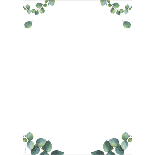sigel Design-Papier "Eucalyptus", DIN A4, 90 g qm, 2-spaltig