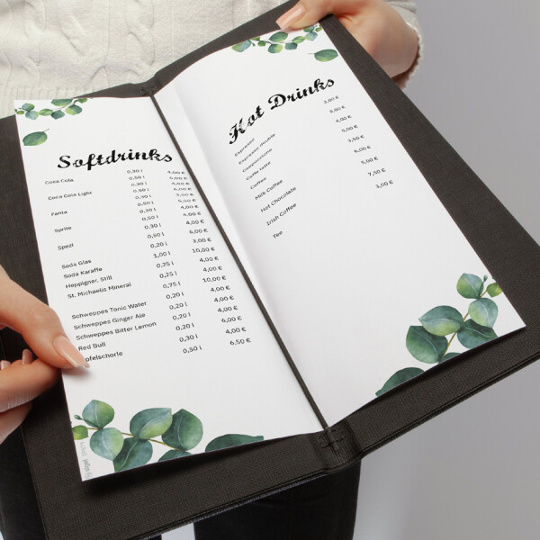 sigel Design-Papier "Eucalyptus", DIN A4, 90 g qm, 2-spaltig