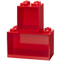 LEGO Bausteinregal-Set BRICK SHELF, 2-teilig, rot